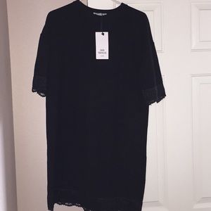 Zara Trafaluc NWT black dress size small lace trim